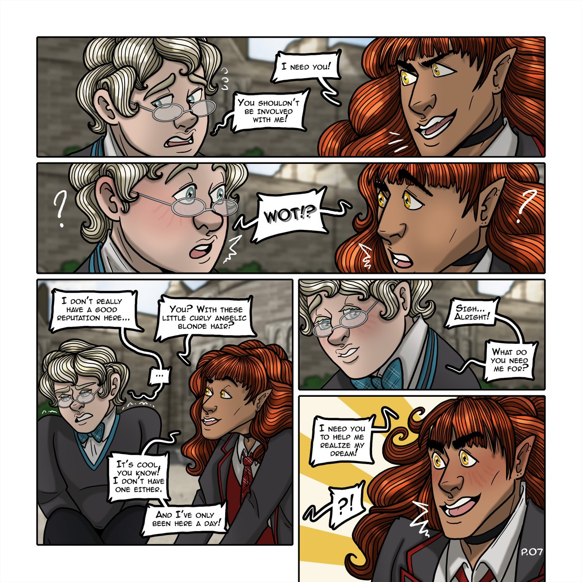 Angel's Song! 🎶🎙🎸👼💌📚 Page 07
 👀👀👀 (next page "older" Crowley)
#AngelSongGO #goodomens #IneffableHusbands