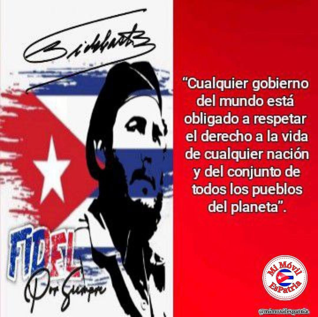Su legado luz y guía en el combate de día a día. #FidelPorSiempre.
#ConLaFuerzaDeLaUnidad.
#MiMóvilEsPatria