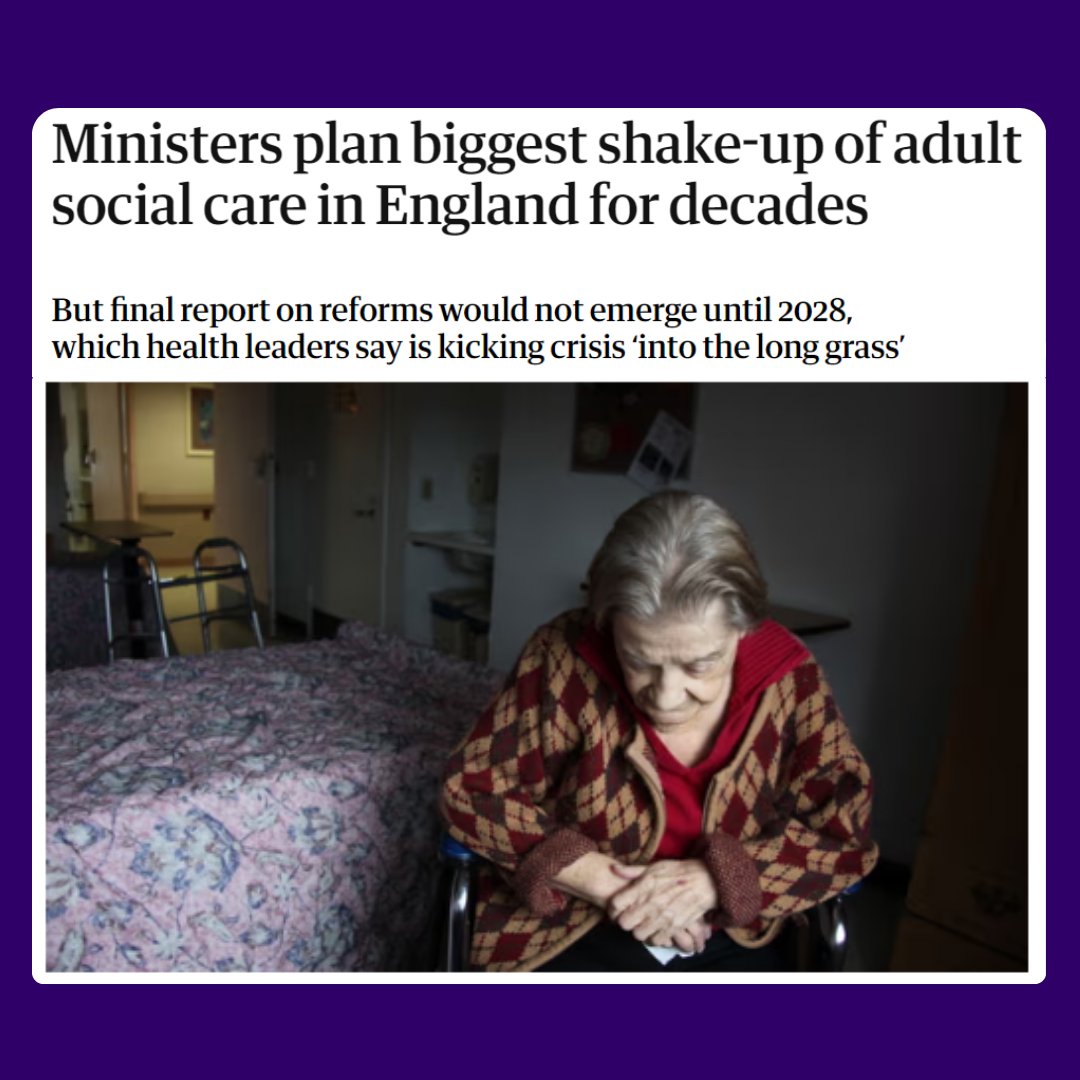 The government has finally announced social care reform... but not until at least 2028.

Our Sector Pulse Check report includes the insights the government are looking to collect. 

The solutions are ready, we just need to work together to make them happen.

#SocialCare
