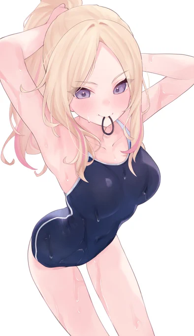 会長もスク水...着て...