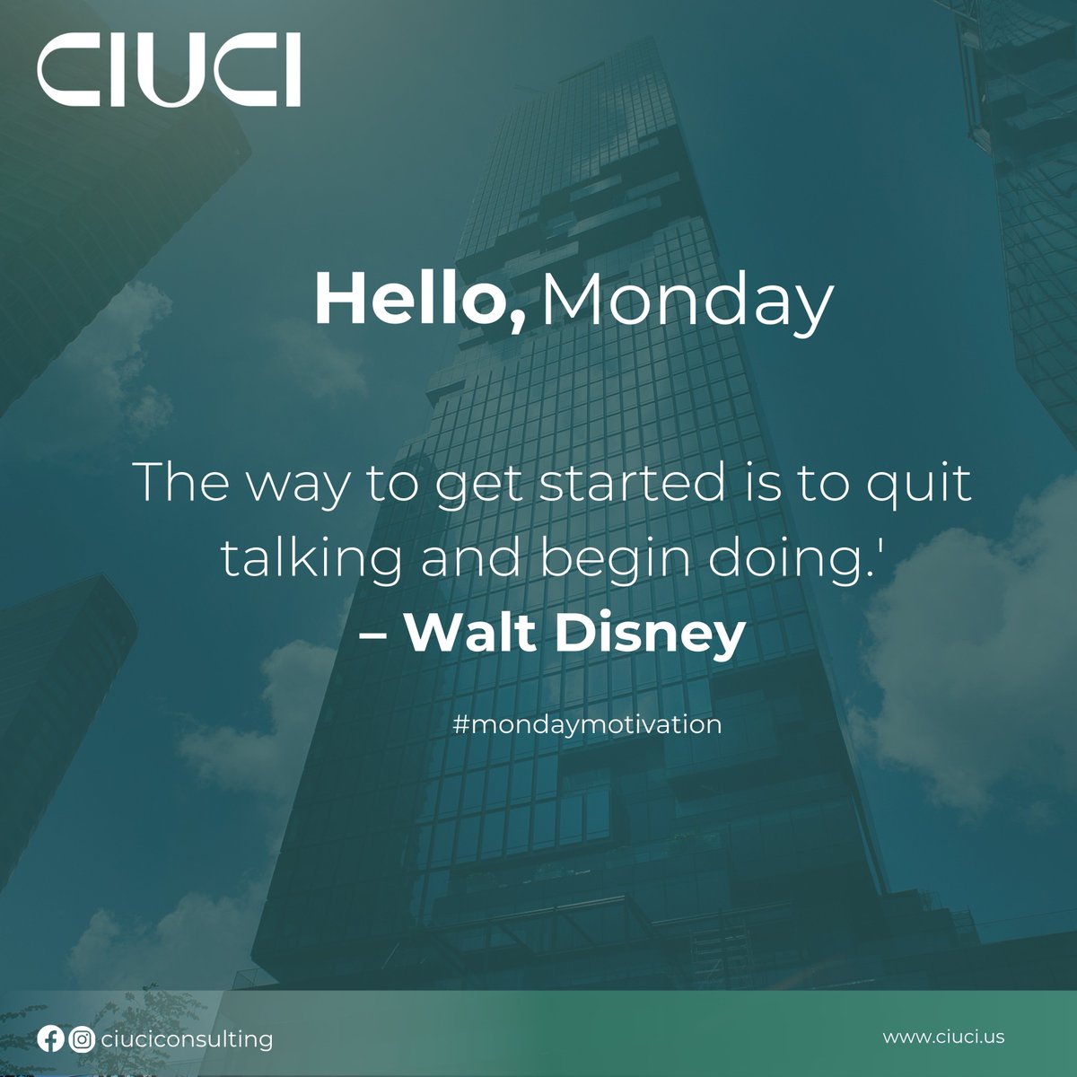 A Monday Reminder !

Start the week strong—less talk, more action! Let's make those goals happen.
................

#MondayMotivation #CiuciConsulting #Inspiration #NewWeekNewGoals
