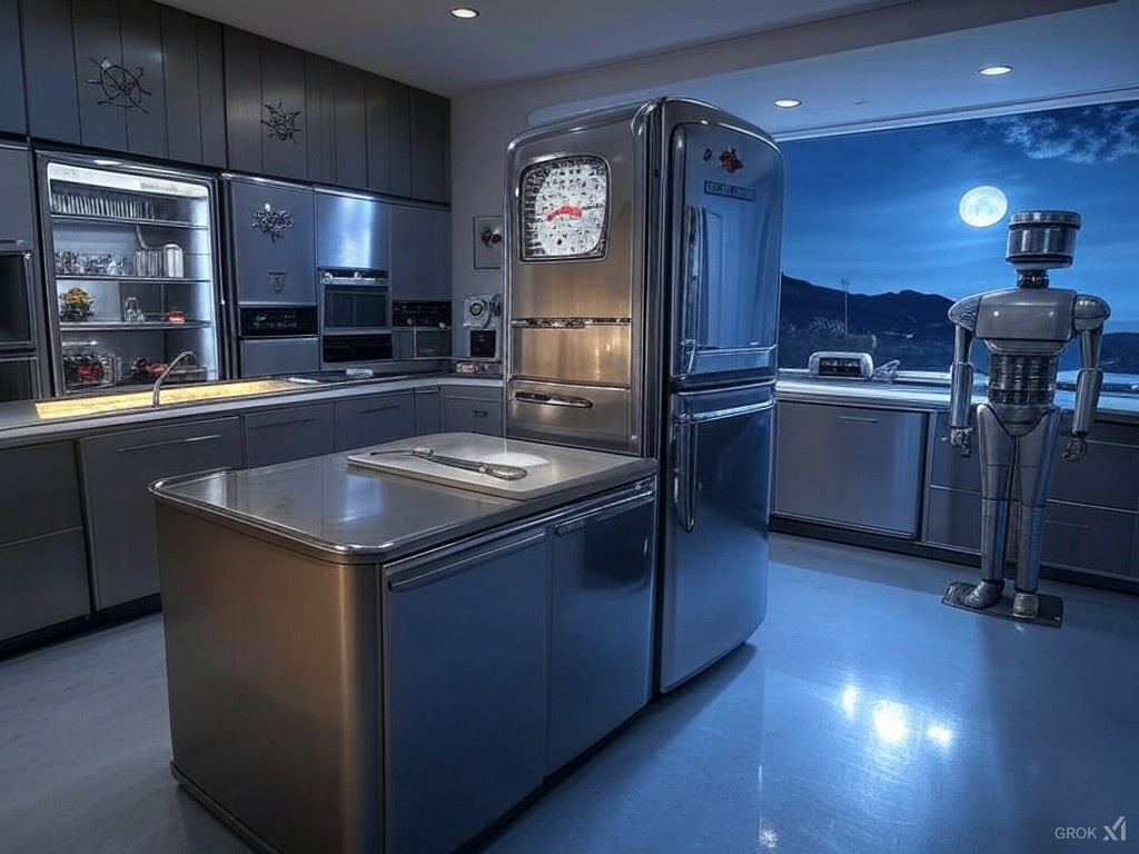kerimtalkstech's tweet photo. Theme of the week: Retro Futurism

Today's topic: 1950s Space Age Kitchen