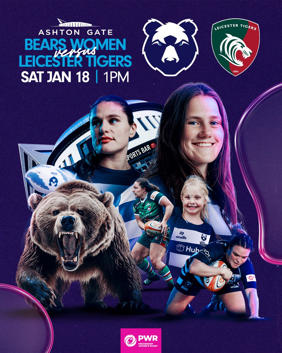 Next up: <a href="/TigersWomens/">Leicester Tigers Women's</a> 🏡

Who's joining us at Ashton Gate on Saturday? 🙋‍♂️