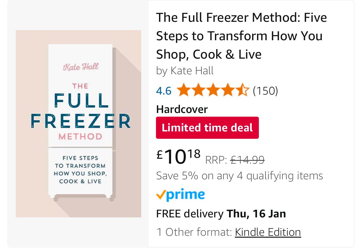 Just spotted TFFM at its lowest ever price! Also just £1.99 for the Kindle version (UK only) 💚❄️ 

Grab your copy today if you’d like to save money, waste less food, eat healthier and enjoy more variety! 🙌

amzn.eu/d/0H2oicS
