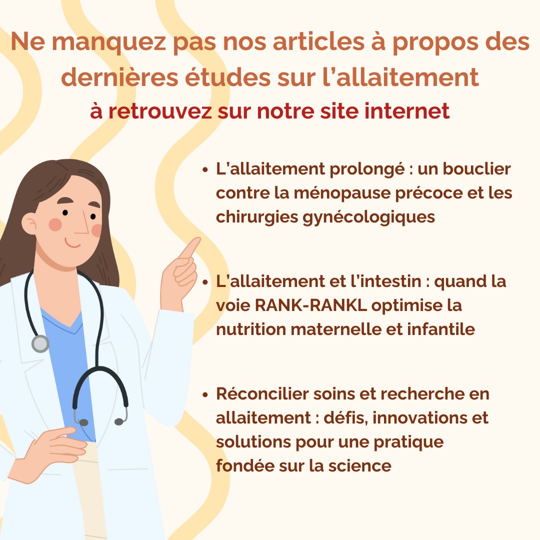 Un petit article pendant votre pause déj ça vous dit ? 📖

Rendez-vous dans l'onglet S'informer } ressources en ligne } articles thématiques pour retrouver les derniers articles sur les études récentes de l'allaitement à l'international !
