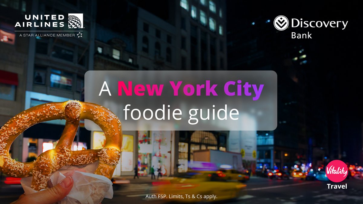 Discovery_SA's tweet photo. The Ultimate NYC Foodie bucket list!🍴

Discover the must-try foodie spots that make the Big Apple a food lover’s paradise.🍝 PLUS, if you want to try them in person... enter now for a shot at 2 return tickets + Ð100,000  to NYC!

👉Read more and enter: https://t.co/3fW8DnLc4k https://t.co/EPVuLq5vwX