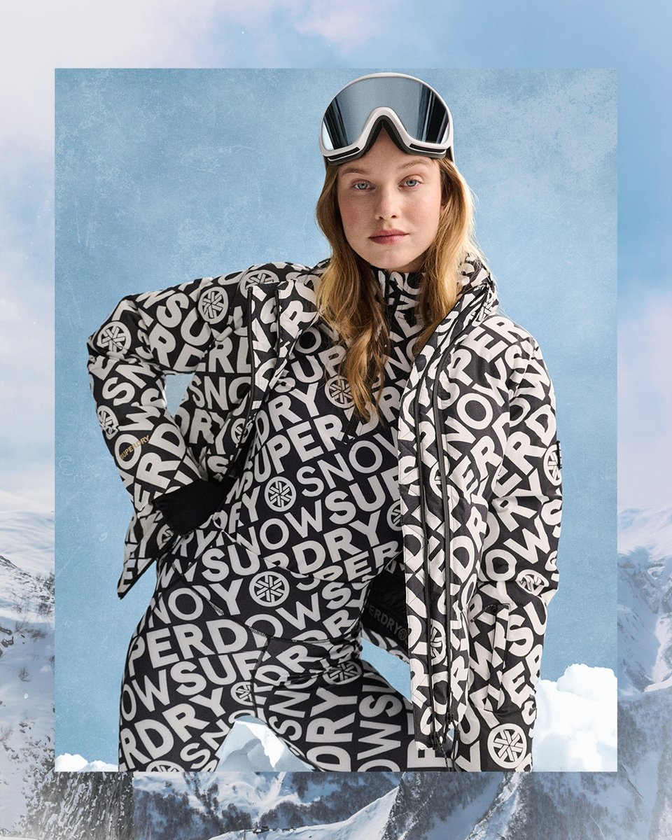 Iconic Superdry branding provides the striking all-over print for the Ski Boxy Puffer Jacket. Team up with matching leggings and the Snow Boot to create a statement look.

#Superdry