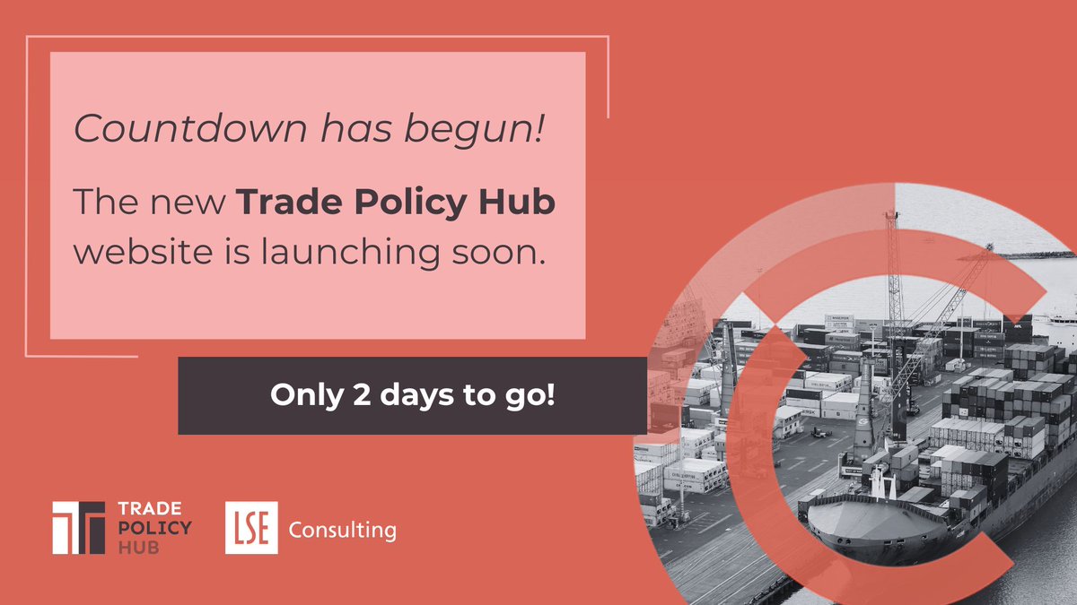 LSE Consulting (@lseconsulting) on Twitter photo 🎉🥁 Exciting news! The Trade Policy Hub’s website is launching soon!
Led by <a href="/EGarnizova/">Elitsa Garnizova</a>, the Hub offers insights to help governments tackle trade policy trade-offs and businesses navigate regulations and seize market opportunities.
#TradePolicy #EconomicSecurity 🎉🥁 Exciting news! The Trade Policy Hub’s website is launching soon!
Led by <a href="/EGarnizova/">Elitsa Garnizova</a>, the Hub offers insights to help governments tackle trade policy trade-offs and businesses navigate regulations and seize market opportunities.
#TradePolicy #EconomicSecurity