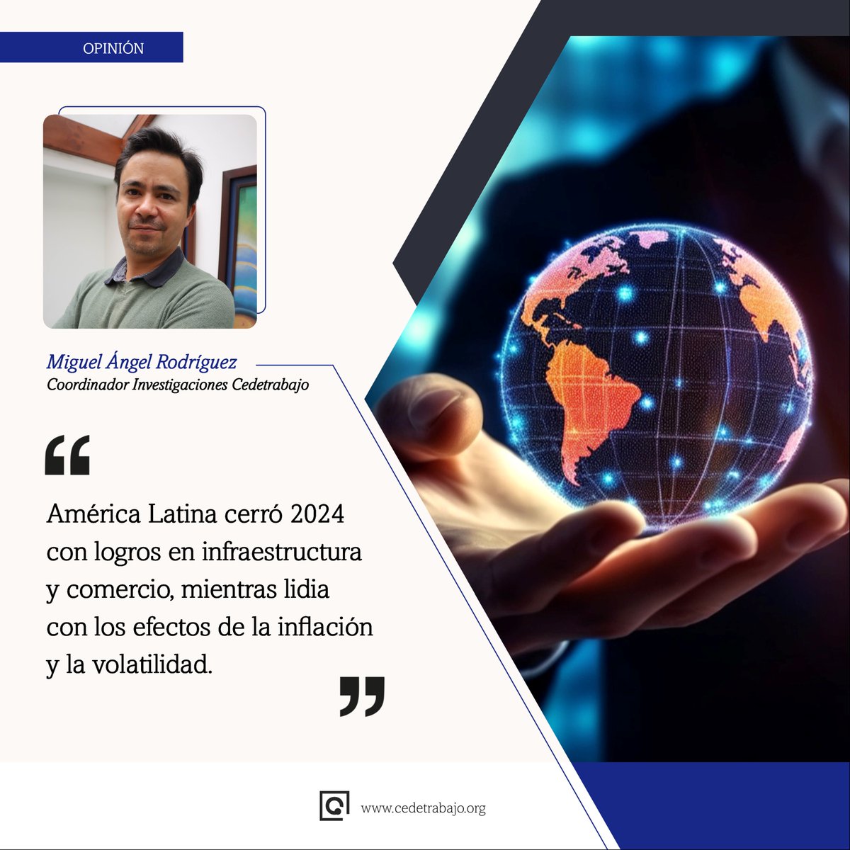 Cedetrabajo's tweet photo. ℹ️ #𝗢𝗽𝗶𝗻𝗶𝗼́𝗻 | Así cerraron el 2024 las principales economías de América Latina.

Por @marodriguezcam, Coordinador de Investigaciones de Cedetrabajo.

📌 Artículo https://t.co/r3Y23sqbgm

📤 Mira, comenta y comparte. https://t.co/VsyrzqGdBS