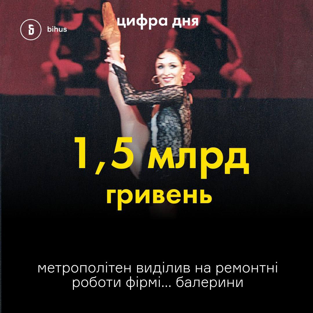 💃 Пригадуєте історію про засекречений підряд для балерини від київського метрополітену?

Без приколів, реально балерини - Тетяни Белецької, народної артистки з Національної опери. Тещі Кирила Кривця, партнера багаторічного директора метро (тепер уже екс - після нашого