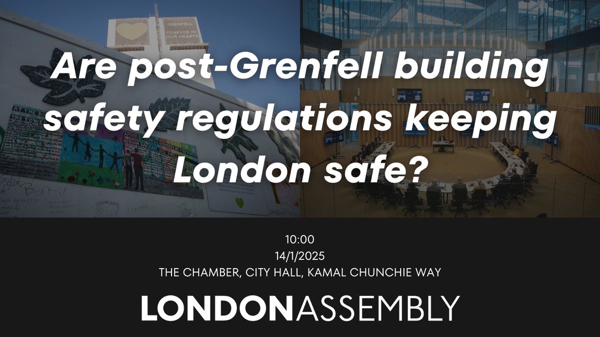 LondonAssembly's tweet photo. Tomorrow from 10am, #AssemblyFire will meet to ask the London Fire Commissioner, and representatives from the Building Safety Regulator about the new building safety regime. Find out more here: https://t.co/mBE7DmzpJV https://t.co/CwVx4jVvYt