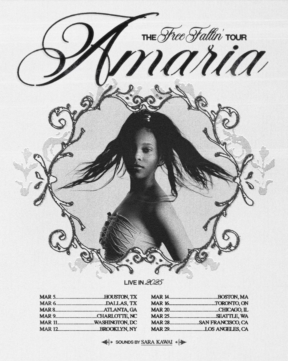 amariamcgee's tweet image. coming to your city 🌎🧚🏽 my first headline tour ever im so excited!!!! comment what songs you want on the setlist 

presale: tuesday, jan 14th @ 10am local
general onsale: friday, jan 17th @ 10am local