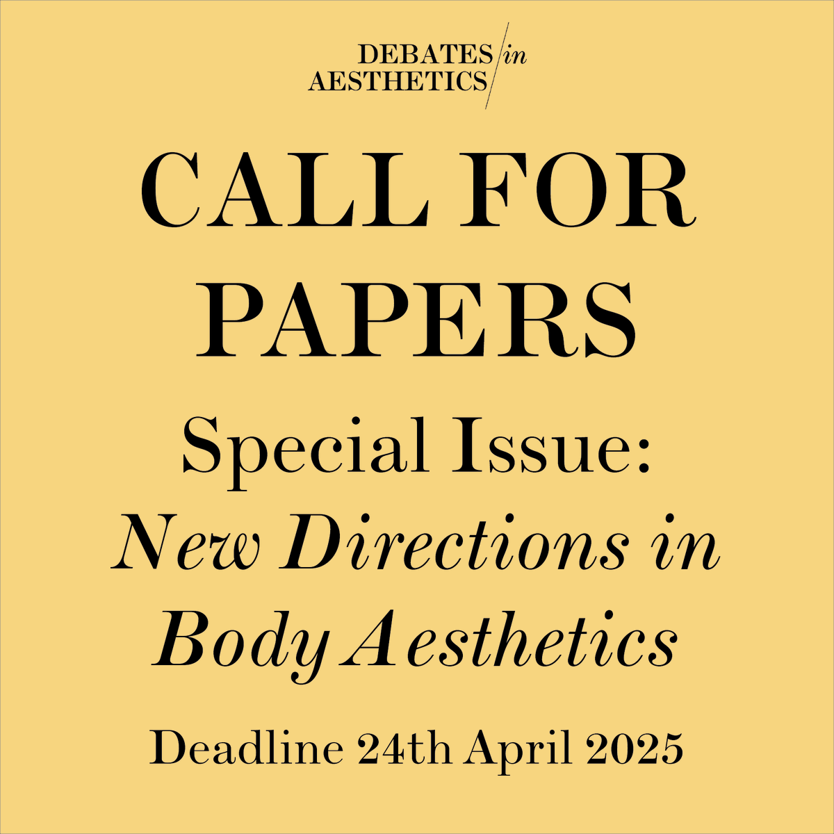 Debates in Aesthetics Journal tweet media