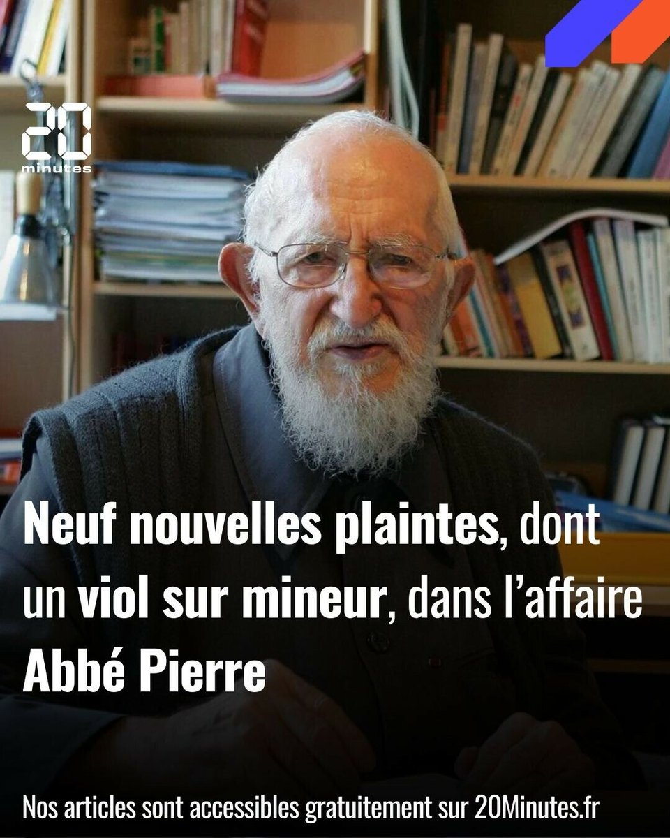 20Minutes's tweet image. 🔴 [ALERTE INFO] 
➡️ 20min.fr/gk3

#AbbéPierre #viols #plainte