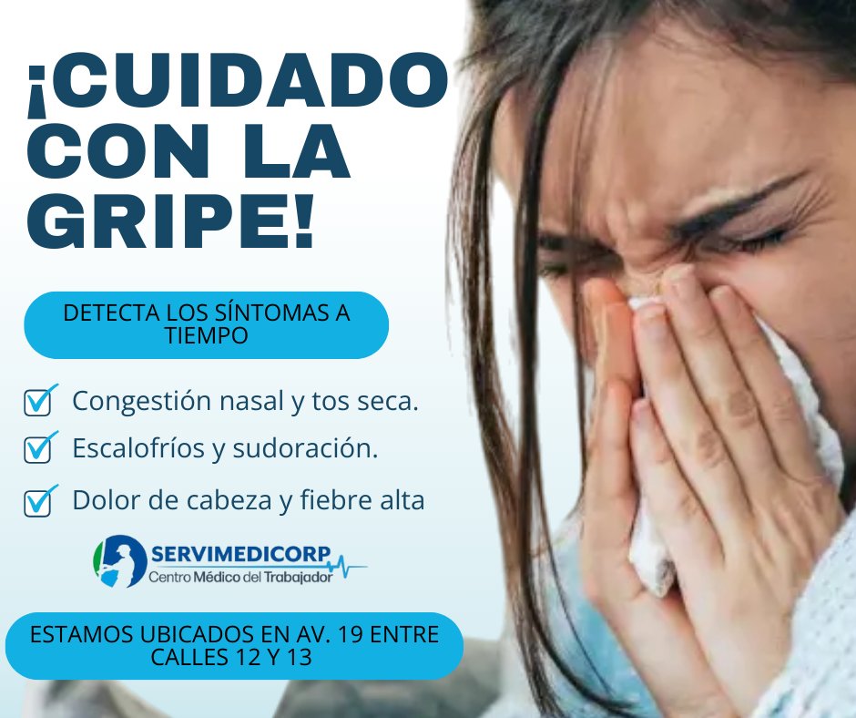 servimedicorp's tweet photo. 🗣️#Atención ¡Cuidado con la gripe! Detecta sus síntomas a tiempo.

#Parati #fyp #salud #Ecuador https://t.co/2k806xq941