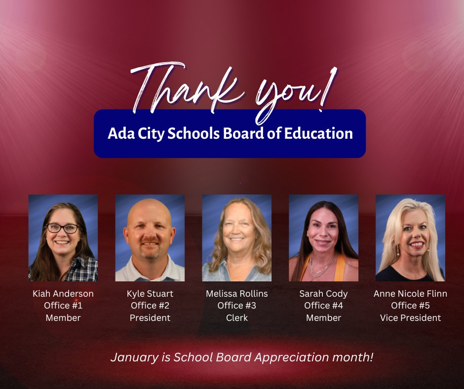School Board Appreciation - January is School Board Appreciation Month. adacougars.net/sys/content/ne…