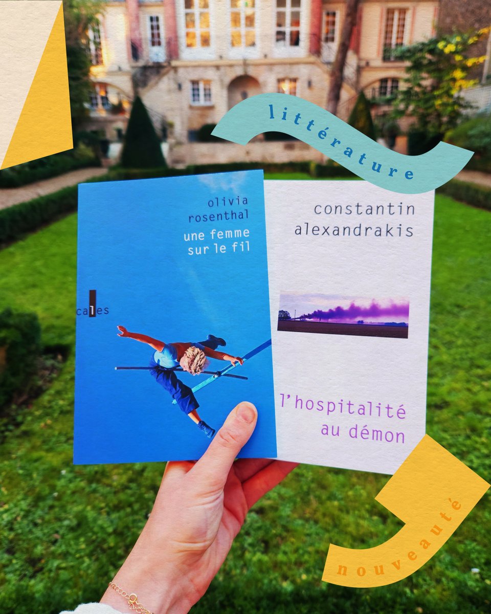 Gallimard's tweet image. 📚La collection Verticales se présente comme un « centre de ralliement des divergences », et se concentre essentiellement sur la fiction française. 

Les nouveautés de janvier 👇

➤ "L'hospitalité au démon" de Constantin Alexandrakis
➤ "Une femme sur le fil" d'Olivia Rosenthal