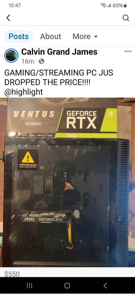 MizCorrupt's tweet photo. I know its been a good min ... BUT HI EVERY ONE!!!

If anyone is looking for a PC.. I know someone who builds some and he got a build he looking to sell. DM meeeee 

#PCgaming #gaming #pcbuilds #GamingCommunity https://t.co/gVlTTTrqjG