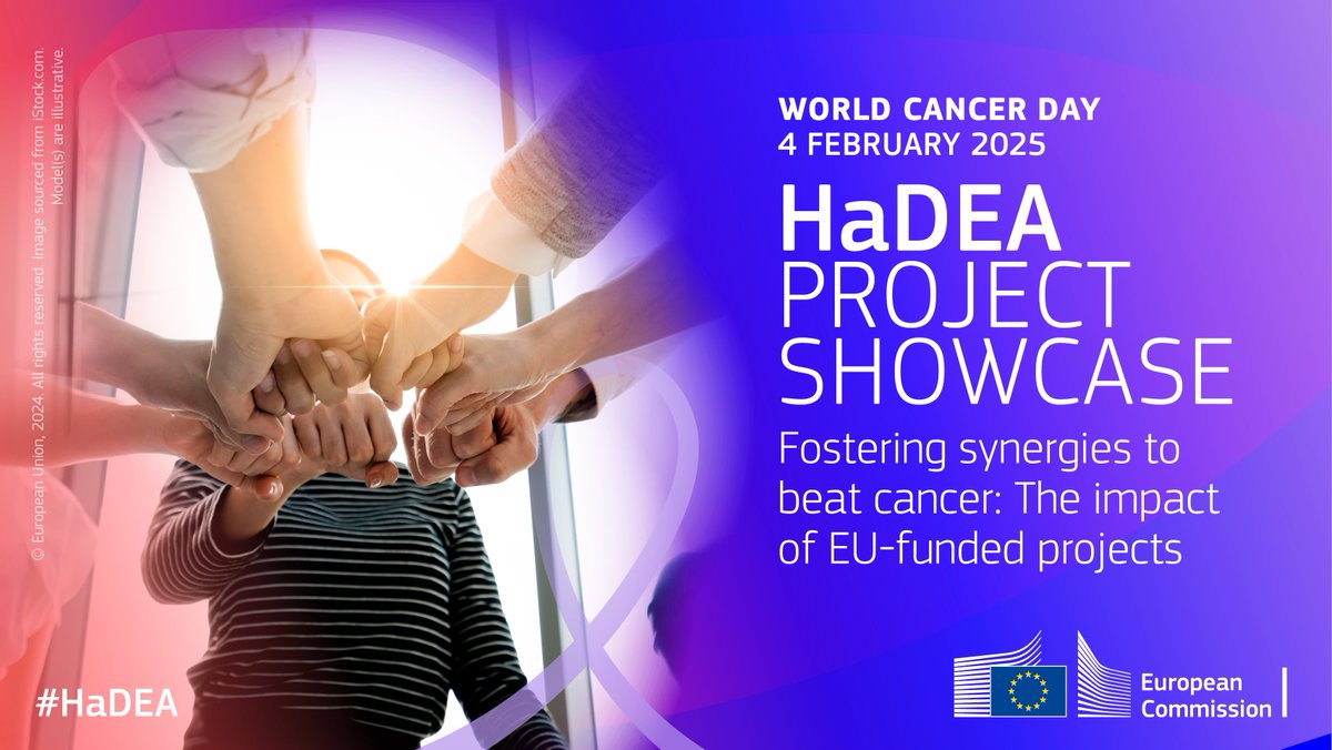 To mark #WorldCancerDay, join our event on 4/02 and discover how EU-funded projects are working to beat cancer

Meet and network with projects &amp; stakeholders on site or listen in online from across Europe! 

Register by 28/01:
hadea.ec.europa.eu/events/world-c…

#EUCancerPlan #CancerMission