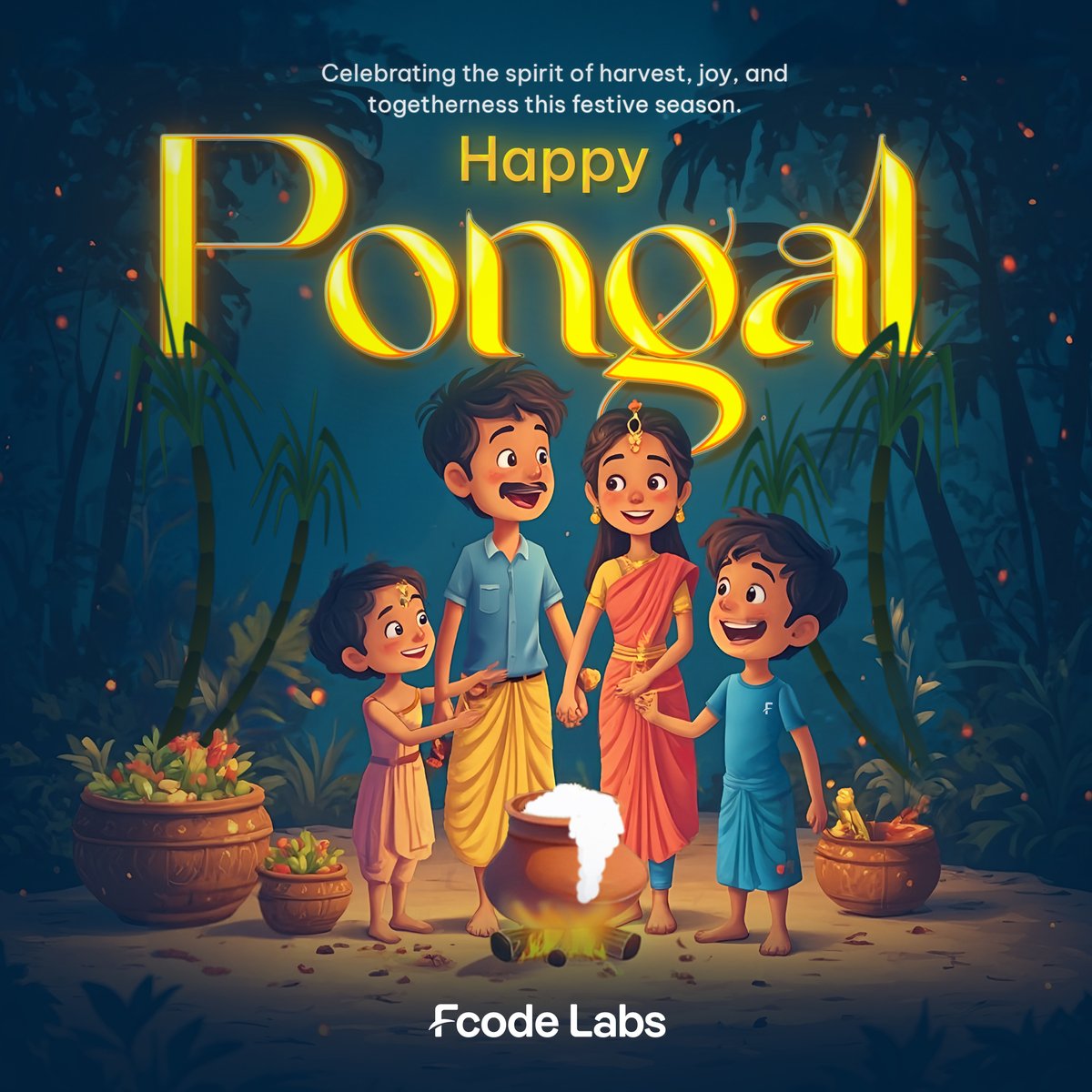 FcodeLabsLive's tweet image. Wishing You a Joyous Pongal! 🌾

As we celebrate this harvest festival, #FcodeLabs extends warm wishes to you and your loved ones. 
May this Pongal bring prosperity, happiness, and new opportunities for growth and success.

Happy Pongal!

#HappyPongal #Gratitude #Growth