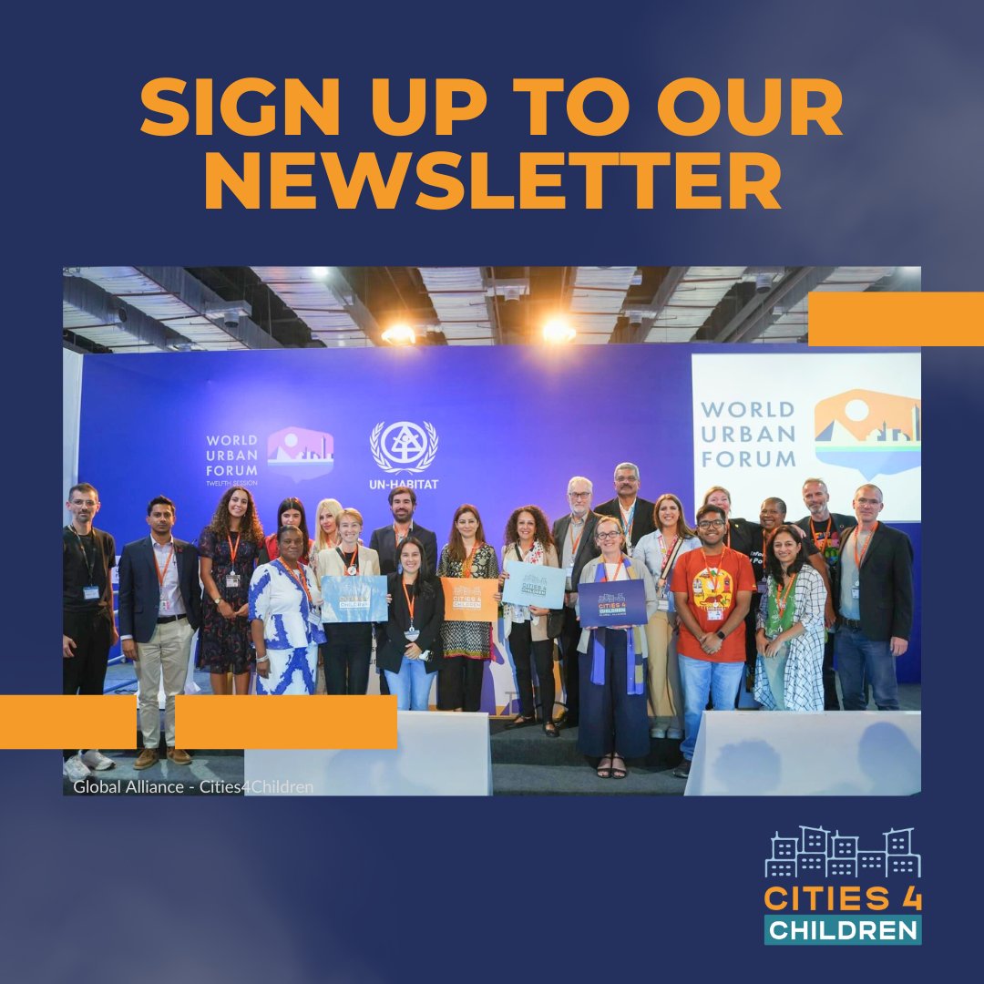 📬Are you subscribed to our newsletter?🌟

Don’t miss out on:
✨ Inspiring stories of change for children and youth in cities
📚 The latest resources and tools for urban transformation
🌍 Updates on initiatives, events, and opportunities

Subscribe here:
cities4children.us1.list-manage.com/subscribe?u=f8…