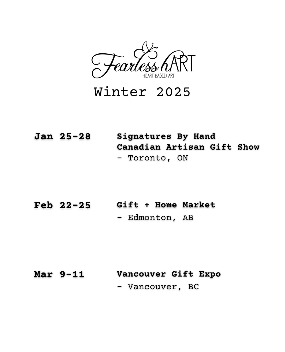 myFearlesshART's tweet photo. ❄️ The Winter Market season is here, and we’re thrilled to hit the road again, bringing Fearless hART to markets across the country! ❄️

Every single day, we’re beyond grateful to do what we love and to be part of your special moments. THANK YOU! https://t.co/B60qPGqhz8