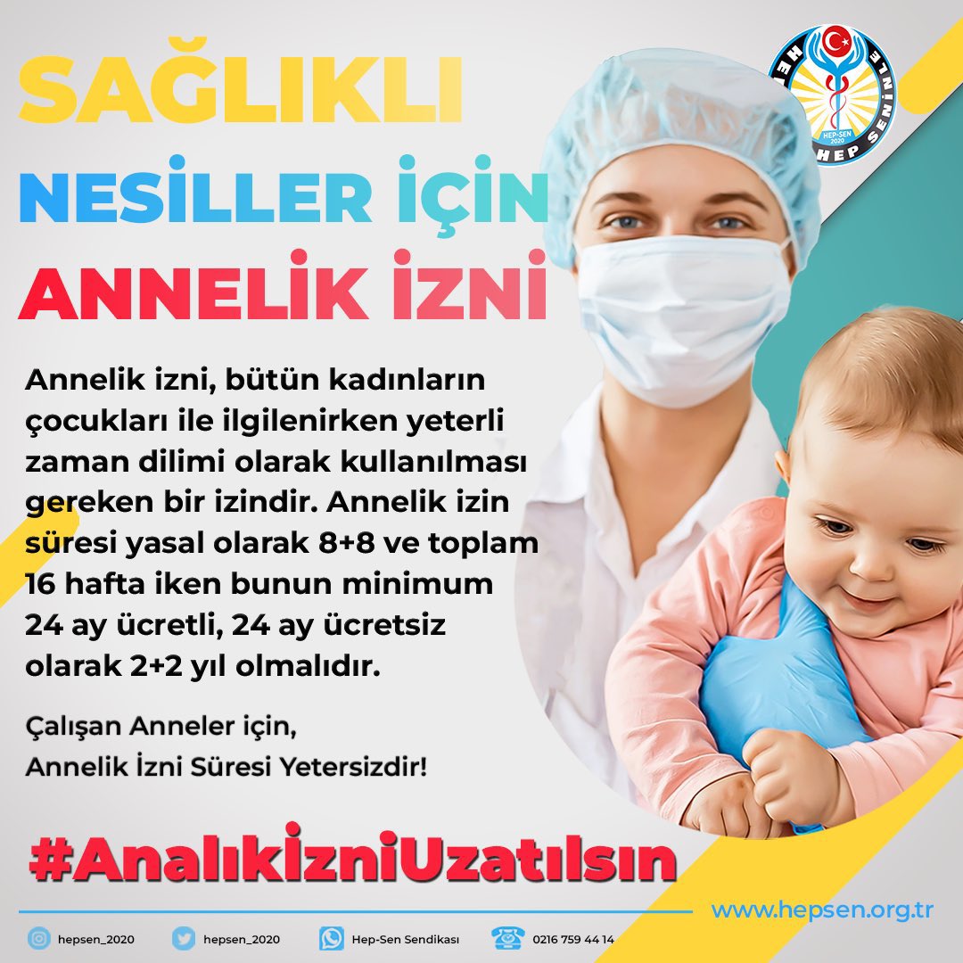 Sn Cumhurbaşkanımız <a href="/RTErdogan/">Recep Tayyip Erdoğan</a> ; 

2025 yılını Aile Yılı ilan eden Sayın Cumhurbaşkanımızın doğum ve çocuk yardımları konusunda açıkladığı düzenlemeler, ailelerin maddi yükünü hafifletmek adına önemli bir adım olmuştur. Ancak kamu çalışanı annelerimizin mevcut doğum izni süresi