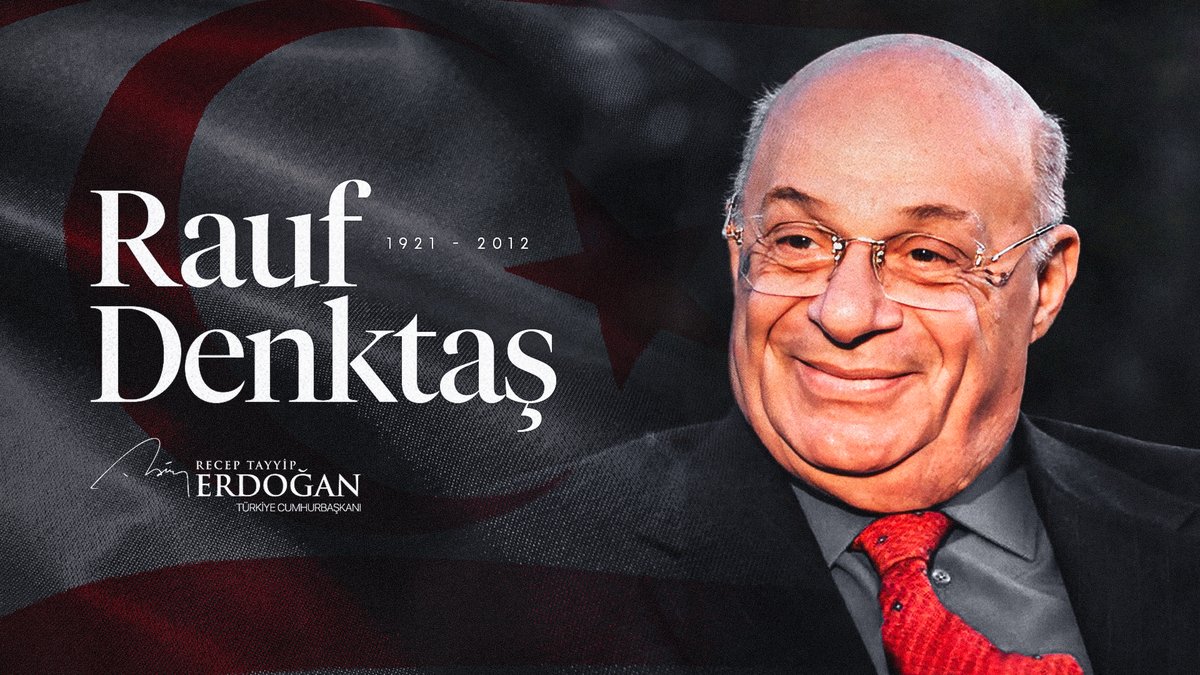 Kıbrıs Türkü’nün hakkını korumak için birlikte mücadele verdiğimiz Kuzey Kıbrıs Türk Cumhuriyeti Kurucu Cumhurbaşkanı, Kıbrıs davasının önderi Rauf Denktaş’ı ahirete irtihalinin yıl dönümünde rahmetle yâd ediyorum.