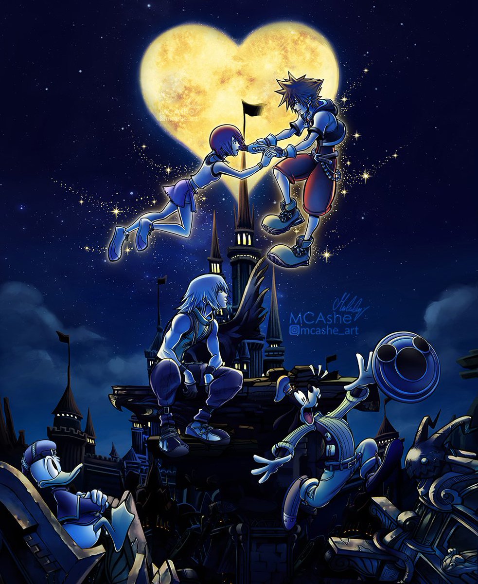 MCAshedesign's tweet photo. Commission Kingdom hearts 1 finished, commission  based on officiall KH1 cover art, it took me a while, this one was pretty complex but I love the final result, enjoy guys! 😁 

Store 🔗 in bio

#kingdomhearts #khfanart #digitalart #Sora https://t.co/OTgSBg5EKy