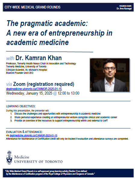 Please join us for City Wide Medical Grand Rounds on Wed, Jan 15 at 12 noon. Registration is required. deptmedicine.utoronto.ca/CWMGR-2025-01-…