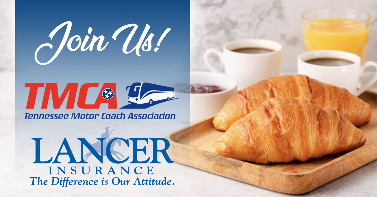 LancerInsurance's tweet image. Fuel up for the final day of the Tennessee Motor Coach Association 2025 Annual Convention with a delicious continental breakfast, 8–9 AM tomorrow, sponsored by #LancerInsurance. Let’s start the day together! #TMCA #TMCA2025 #Motorcoach
tnmca.wildapricot.org/event-5861536