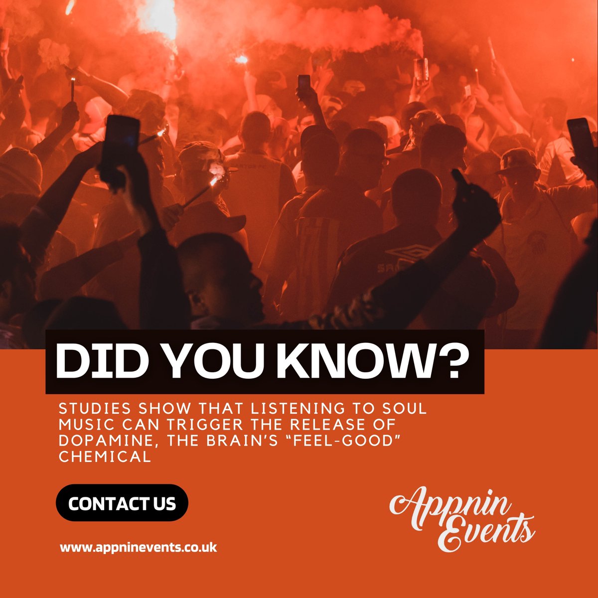 appninevents's tweet photo. Whether it’s the funky grooves or the deep emotion behind the lyrics, soul music boosts our mood, reduces stress, and creates an instant connection with others.
So next time you need a pick-me-up, just put on some classic Soul!

What Soul song instantly lifts your spirits?

#S... https://t.co/ISBdl51jfW