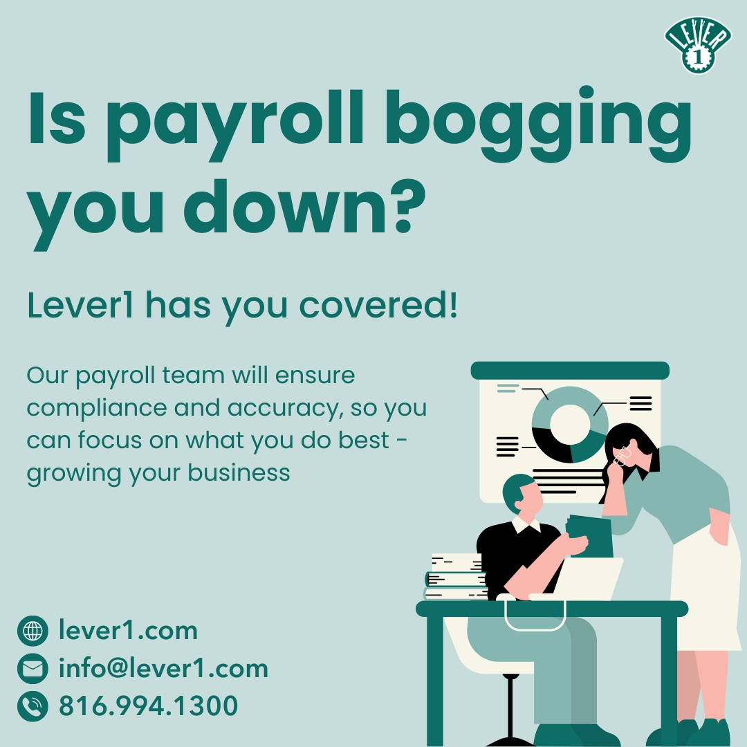 Spending too much time processing payroll? Let Lever1 take it off your hands! 💰

Our payroll team will provide timely and accurate payroll, so you can get back to your core business functions. Learn more here: lever1.com/services/#PR 

#Payroll #HR #Lever1