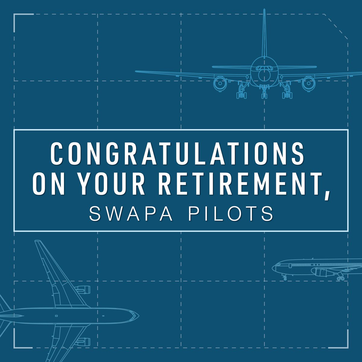 swapapilots's tweet photo. This month, 13 of our #SWAPAPilots are scheduled to retire. Thank you for all the flights you’ve flown, getting our passengers safely to their destinations. https://t.co/tgSPA8O7kI