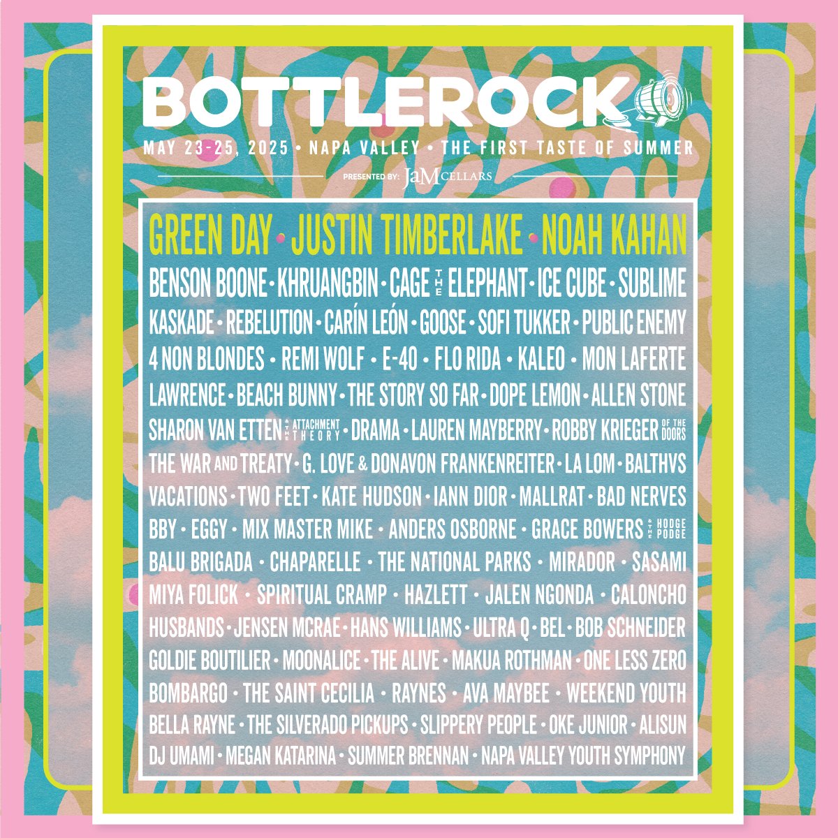 Our first US show of the year will be Bottlerock in Napa, CA this May. Grab your tickets tomorrow at 10am PT.