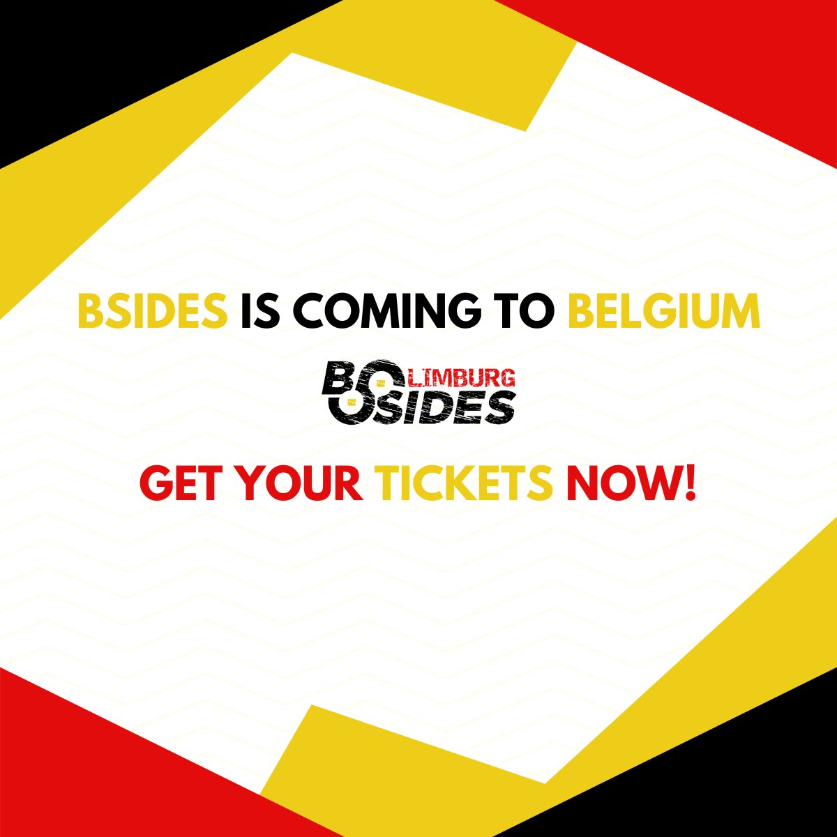 BSides is Coming to Belgium! ⚫🟡🔴

📅 Save the Date: March 14th, 2025
📍 Location: Corda Campus, Hasselt
🎫 Tickets: lnkd.in/eD6UStHF

Soon, we'll announce our final speakers, including our Key- and Closing notes; get ready for some BIG names! 👀👏

⚫🟡🔴