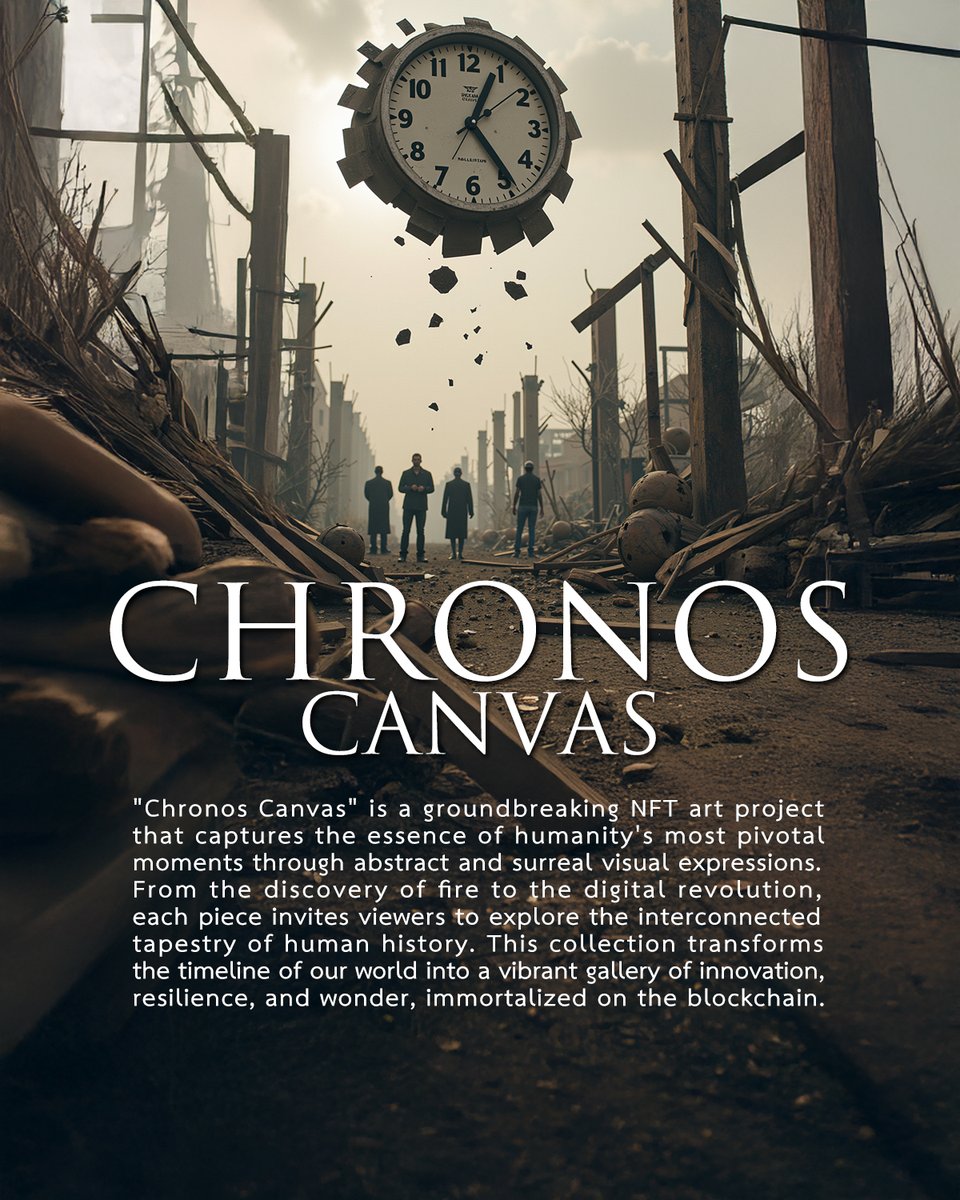 NFT : Project
"Chronos Canvas" on Opensea ,Rarible, OKX
#NFTCommunity  #nftcollector  #nftart  #NFTartist  #NFTdrop