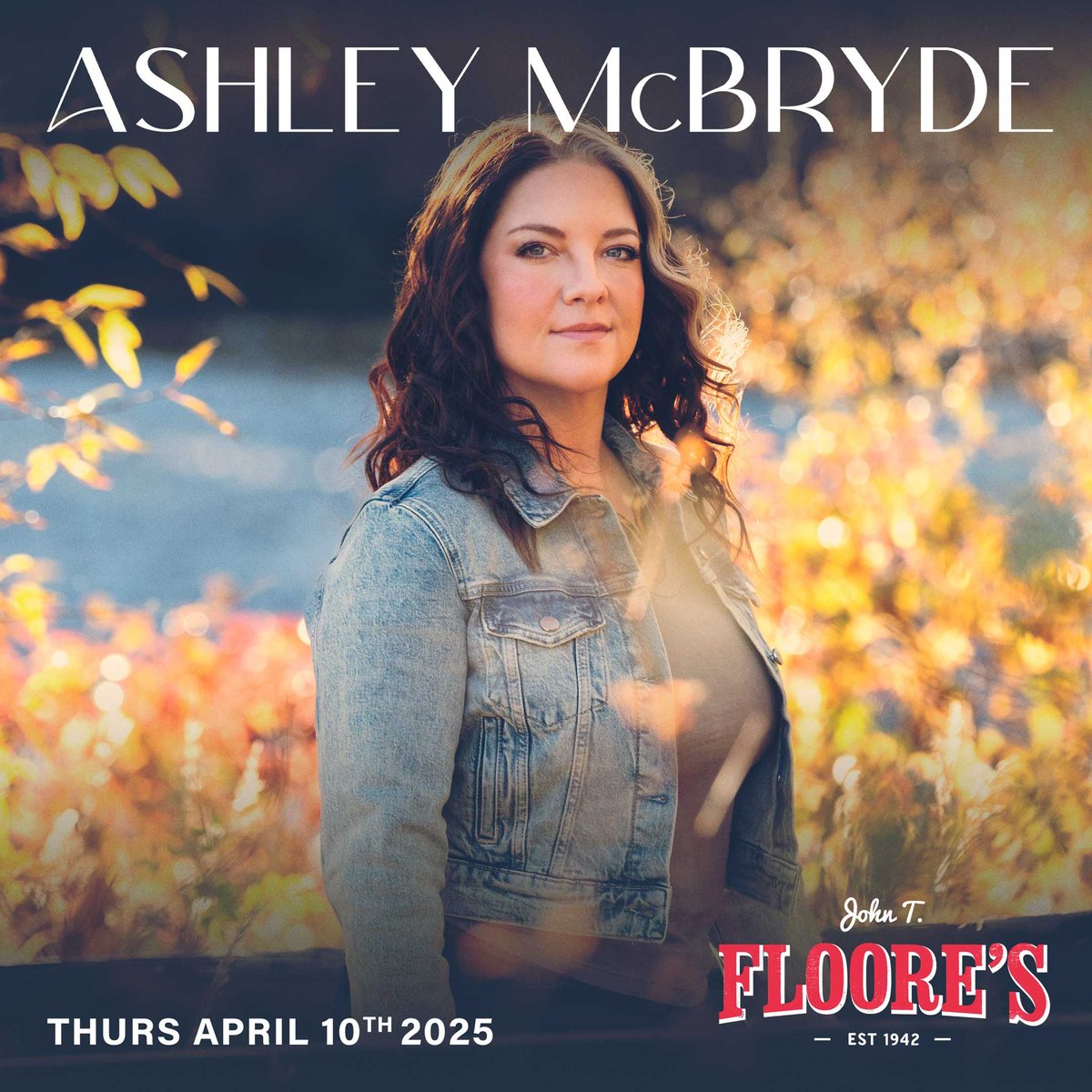 John T. Floore's (@floores) on Twitter photo Concert Announcement ! Thursday, April 10th ! We can’t wait for <a href="/AshleyMcBryde/">Ashley McBryde</a> back at Floore’s! Get your tickets Friday at 10am here: bit.ly/3WfXxEC Concert Announcement ! Thursday, April 10th ! We can’t wait for <a href="/AshleyMcBryde/">Ashley McBryde</a> back at Floore’s! Get your tickets Friday at 10am here: bit.ly/3WfXxEC