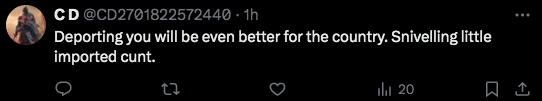 implausibleblog's tweet photo. Hi @Keir_Starmer how's that Online Safety Bill coming along?

Any chance it addresses abuse like this? https://t.co/moWJwZhNPx