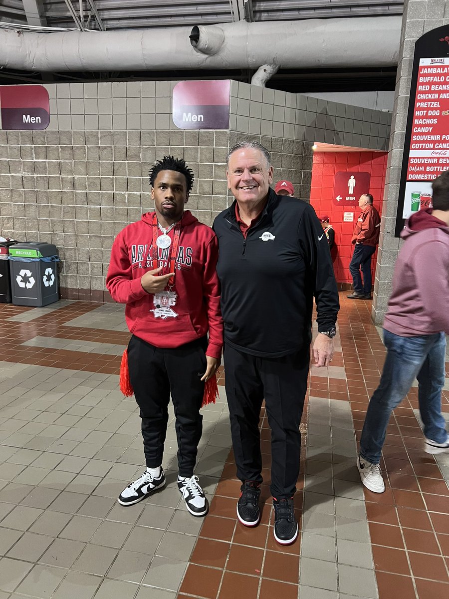 NIKEL Lewis🥇 (@nlewis5_) on Twitter photo Thank you @coachsampittman <a href="/coachkolbysmith/">Kolby Smith</a> and Arkansas Razorback Football for a great junior day experience! Look forward to being back on the Hill! Go Hogs 🐗 Thank you @coachsampittman <a href="/coachkolbysmith/">Kolby Smith</a> and Arkansas Razorback Football for a great junior day experience! Look forward to being back on the Hill! Go Hogs 🐗
