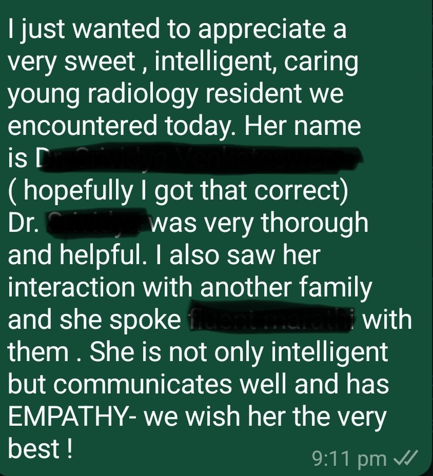 Pramesh CS (@cspramesh) on Twitter photo This is the kind of patient feedback which makes everything that we do worthwhile. Incredibly proud of our wonderful residents at <a href="/TataMemorial/">Tata Memorial Hospital</a>
Personally, I value this more than the high impact publications and presentations that most academics clamour about. Respect 🙏 This is the kind of patient feedback which makes everything that we do worthwhile. Incredibly proud of our wonderful residents at <a href="/TataMemorial/">Tata Memorial Hospital</a>
Personally, I value this more than the high impact publications and presentations that most academics clamour about. Respect 🙏