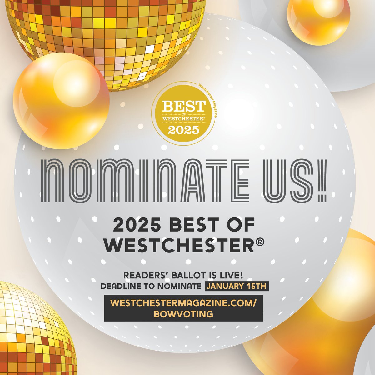 Last call to place your nominations for the <a href="/WestchesterMag/">Westchester Magazine</a> Best of Westchester 2025! Visit bestof.westchestermagazine.com/services and nominate Events To Remember + PR To Remember as Best Events Planner under the Services category by this Wednesday, January 15th!