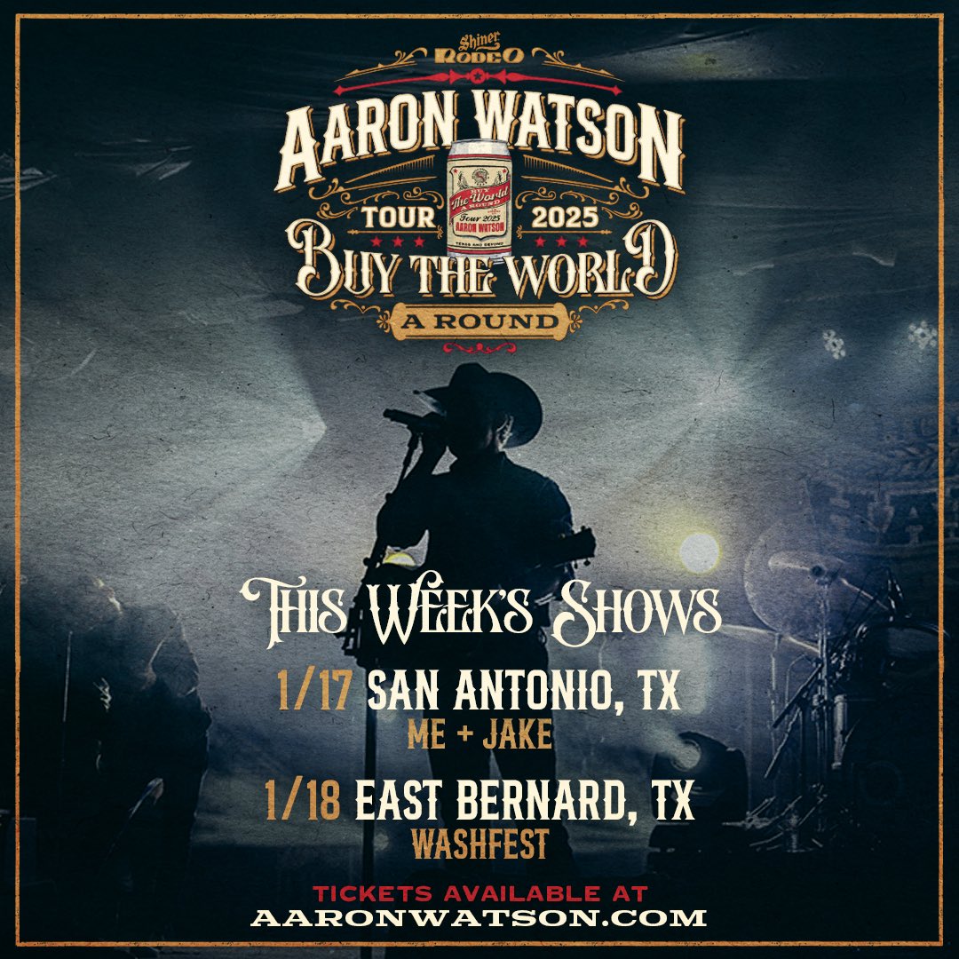 aaron_watson's tweet image. San Antonio is SOLD OUT, but tickets for #WashFest are still available on my website - link in bio 🎟️ #AaronWatson #BuyTheWorldARoundTour