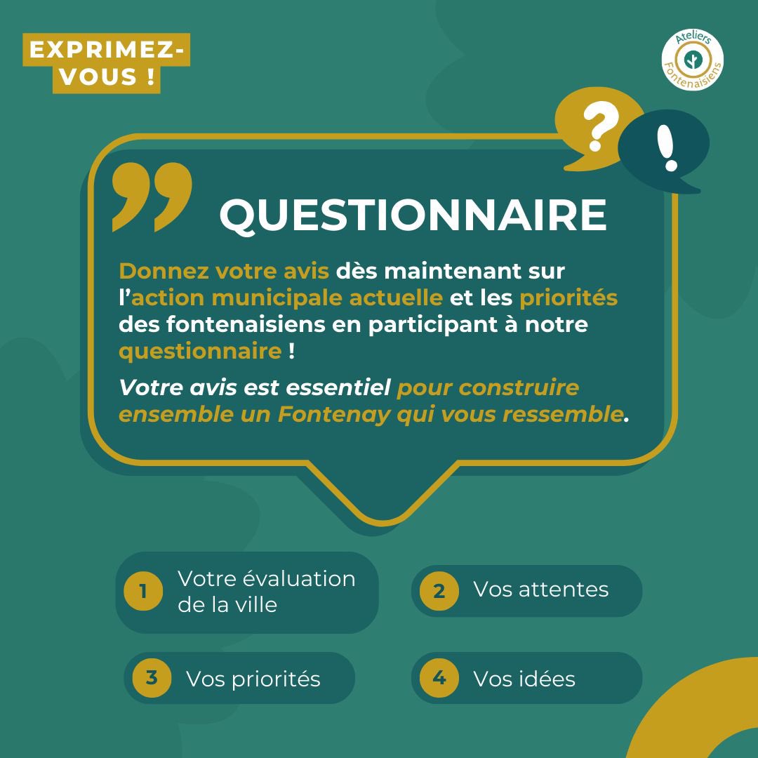 🚨🚨

Votre voix compte à #fontenayauxroses 

Donnez votre avis dès maintenant en participant à notre questionaire en cliquant ci dessous :

fr.surveymonkey.com/r/KM8SM36