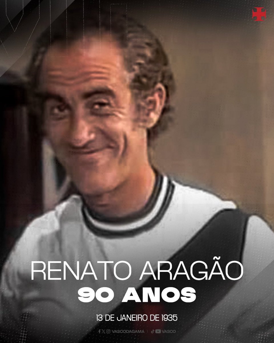VascodaGama's tweet photo. Um dos maiores humoristas do Brasil, o vascaíno Renato Aragão comemora 90 anos nesta data. 

O Vasco deseja muita saúde e felicidades 🥳💢

#VascoDaGama https://t.co/yIxdsWF6MO