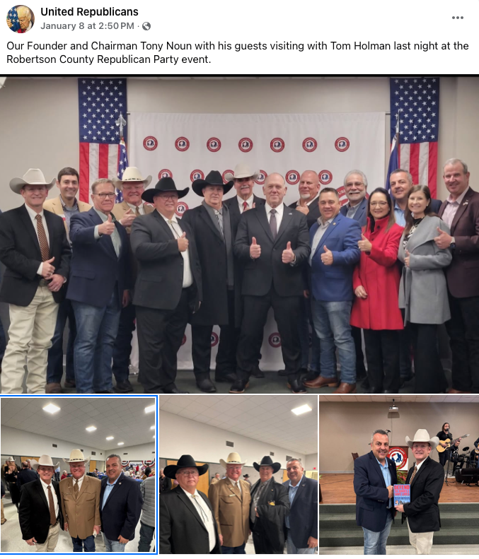 MarkMcCaig's tweet photo. On January 18, 2022, Texas Agriculture Commissioner Sid Miller’s longtime political consultant Todd M. Smith was indicted on felony charges arising out of a scheme where Smith allegedly used his relationship with Miller and the Texas Department of Agriculture (TDA) to swindle tens of thousands of dollars out of investors seeking hemp licenses from TDA.

The next day, Miller told the media that he had cut ties with Smith. This was a lie. Miller and Smith maintained a close relationship after the indictment, as evidenced by e-mails obtained from TDA.

Smith confessed to committing the felony offense of commercial bribery and entered into a plea deal with prosecutors on October 16, 2024. He is currently serving probation on the criminal charge that he confessed to committing.

Smith’s admission that he committed felony commercial bribery by illegally using his relationship with Miller to enrich himself doesn’t seem to be particularly problematic to Miller. Last week, Smith and Miller were together at an event hosted by the Robertson County Republican Party where the two even posed next to each other, smiling, in a photo. #txlege