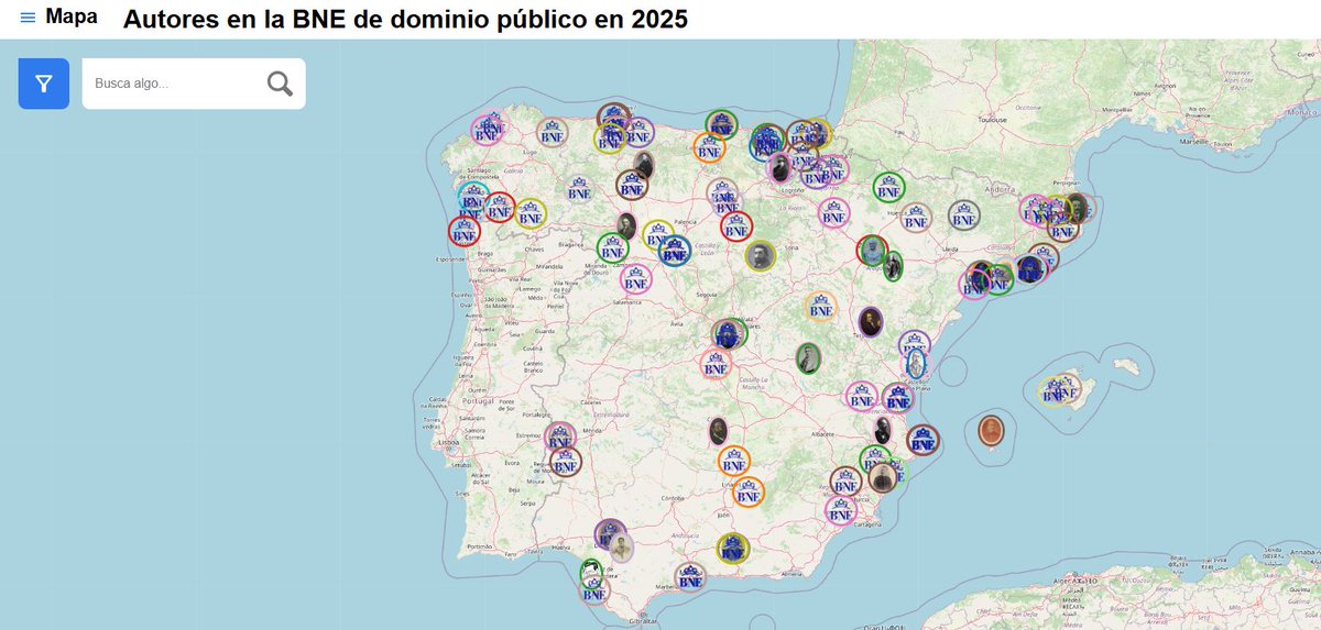 A partir de los ficheros de autores fallecidos en 1944 de la BNE, <a href="/Modesto_Escobar/">Modesto Escobar</a> y <a href="/criscalopez/">Cristina Calvo López</a> han elaborado este mapa: los puntos que los sitúan en su lugar de nacimiento están enriquecidos con información sobre su contexto histórico y geográfico.
🔗 sociocav.usal.es/me/BNE2024/dat…