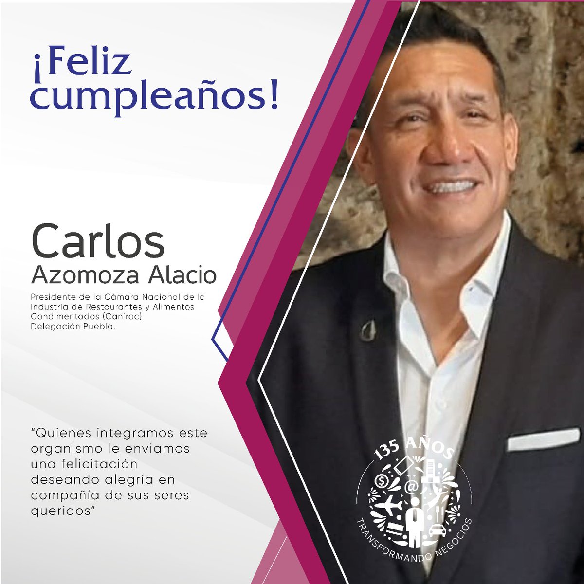 JPCISNEROSM's tweet image. Muchas felicidades @CarlosAzomoza, que pases un extraordinario día en compañía de tus seres queridos.