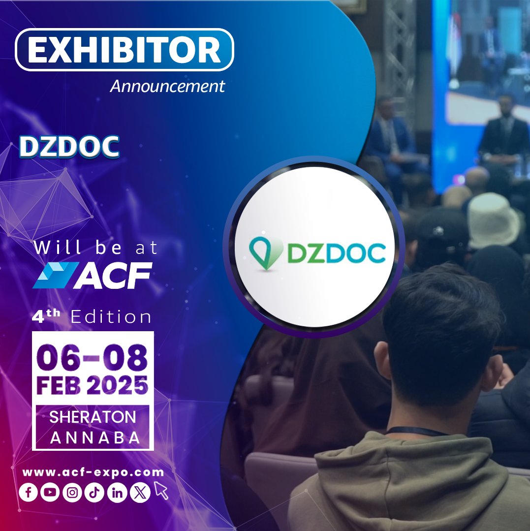 ACF_expo's tweet photo. #DzDoc will be at #ACF 4th Edition https://t.co/zyWvdRGQkb