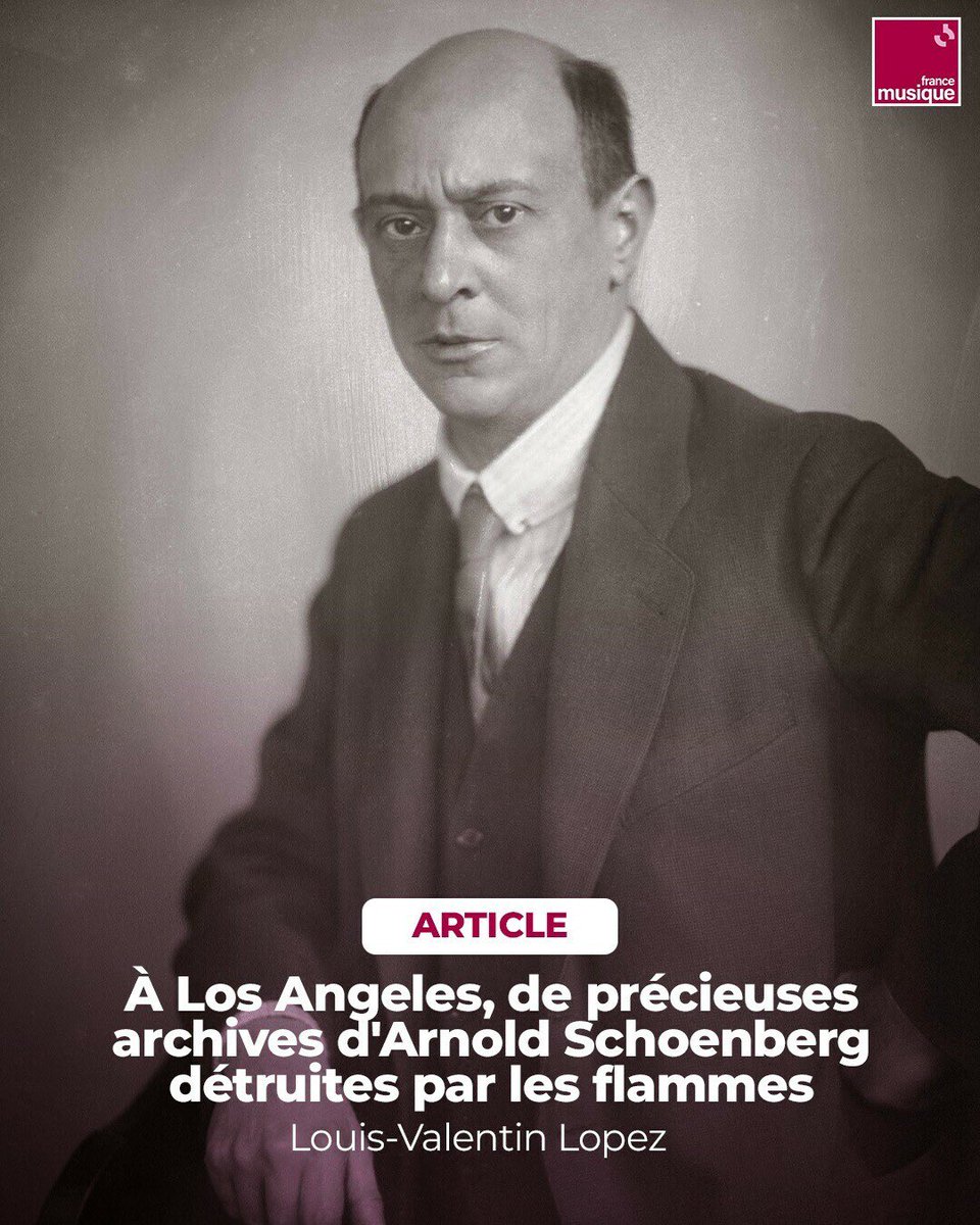 À Los Angeles, des manuscrits, des partitions originales et des œuvres imprimées sont parties en fumée, avec Belmont Music, une maison d'édition qui se consacrait exclusivement à la préservation et à la promotion des œuvres d'Arnold Schoenberg... ➡️ l.francemusique.fr/9xd